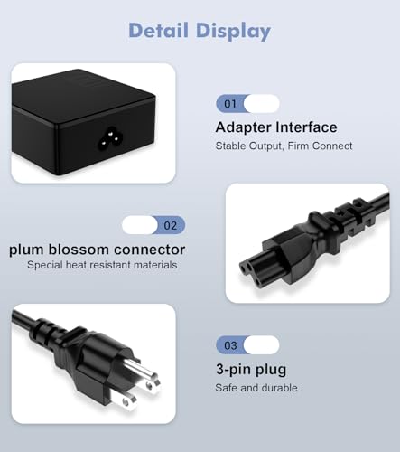 100W 65W USB C Charger Compatible with ASUS ROG Ally/Ally X ROG Flow ZenBook Zephyrus Lenovo Dell HP Acer Gaming Laptop Type C Computer AC Adapter 1.5m 5A USB-C Output Cable PD 3.0