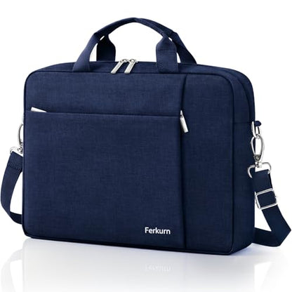 Ferkurn Laptop Bag Case for Women Men Computer Bag Compatible with HP Envy Pavilion Omen/LG Gram/MSI/Dell Inspiron XPS/Lenovo/Acer, Shoulder Strap Carrying Messenger Briefcase, Blue, 17 17.3 Inch - color: Blue, size: 17.3 inch