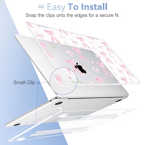 May Chen for MacBook Air 15 inch Case M5 M4 M3 M2 2026 2024-2023, Model A3448 A3241 A3114 A2941, Closes Seamlessly Hard Shell Laptop Cover with Keyboard Cover, Ballet Shoes - color: Ballet shoes