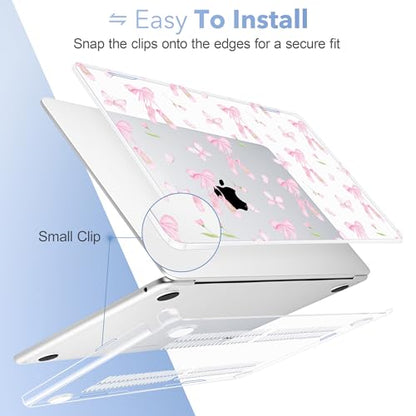 May Chen for MacBook Air 15 inch Case M5 M4 M3 M2 2026 2024-2023, Model A3448 A3241 A3114 A2941, Closes Seamlessly Hard Shell Laptop Cover with Keyboard Cover, Ballet Shoes - color: Ballet shoes