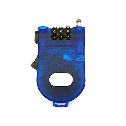 Crysto 3-Foot Retractable Cable Password Lock - color: Blue