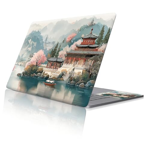 Reusable Universal Laptop Skin Sticker, Cut to Fit for 11.6–15.6 Inch Laptops, Waterproof Protective Film, No-Residue - Oriental Landscape - color: Oriental Landscape