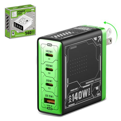 Multi-Functional Multi-Device Synchronous Charging Kit is Suitable for Computers and Mobile Phones and Includes a Fast Charging Plug and a 240W 4 in 1 Fast Charging Cable (2-Pack)