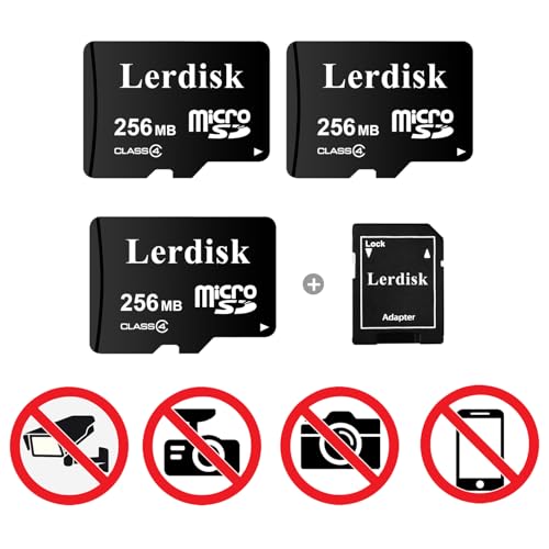 Factory Wholesale 3-Pack Micro SD Card 256MB Class 4 in Bulk Small Capacity Produced by 3C Group Authorized Licencee (256MB Small Capacity, NOT GB, too small to use in camera or phone) - size: 256MB Class4