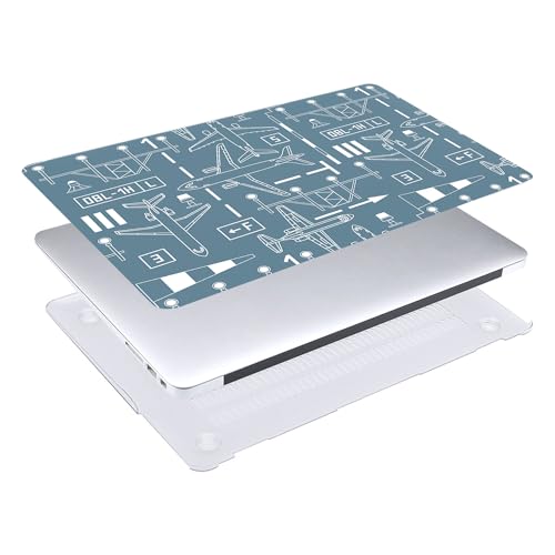 Hard Case Compatible with Old Version MacBook Pro 13 inch Case 2012 2011 2010 2009 2008 Release A1278 with CD-ROM, Laptop Plastic Hard Case Shell & Keyboard Cover, Airplane - color: Airplane, size: A1278(Pro 13" w/CD-ROM 2008-2012)