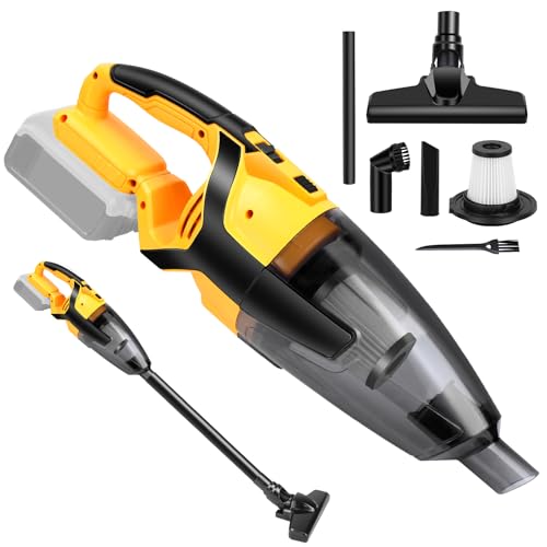 Cordless Vacuum Cleaner Compatible with DEWALT 20V Battery (Battery NOT Included), Handheld Vacuum for Home, Boat, Workshop, Car, Pet Hair, Furniture-Tool Only