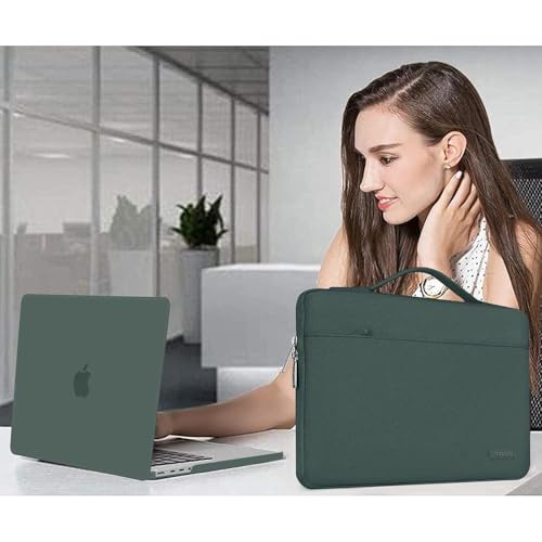 MOSISO Compatible with MacBook Pro 14 inch Case M5 2026 M4 M3 M2 M1 2025-2021 A3427 A3426 A3434 A3112 A3185 A3401 A2918 A2992 A2779 A2442, Case&Bag&Keyboard Skin&Webcam Cover&ScreenFilm,Midnight Green - color: Midnight Green