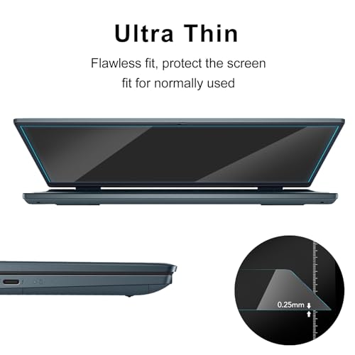 16-inch 16:10 Universal Laptop Screen Protector with Tempered Glass | For HP/Dell/Acer/ASUS/Samsung/Lenovo/MSI/Toshiba/LG/Razer Blade, Bubble Free,Anti Scratch Anti-Fingerprint - size: 16 Inch (16:10 Aspect Ratio Screen)