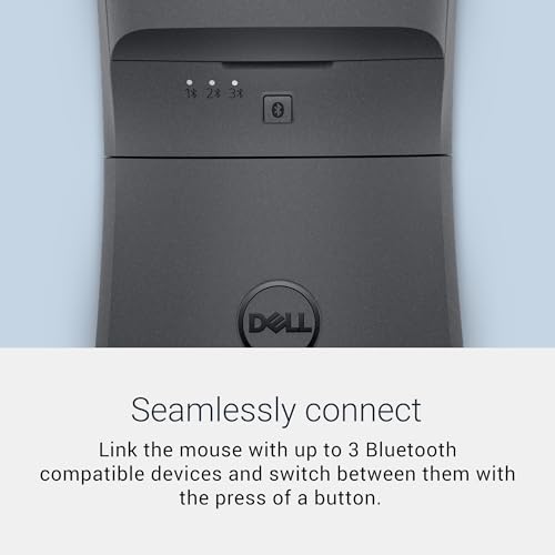Dell Bluetooth Travel Mouse MS700, 4000 DPI, 2 Buttons | Bluetooth 5.0 LE, Touch Scroll, Swift Pair, AAA Batteries Included, 3 Year Advanced Exchange, Black - color: Black