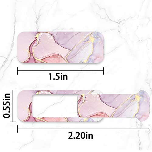 Webcam Cover, 3 Pieces, Laptop Camera Cover, Privacy Shielding Capacity is Twice as Big as The Traditional, Suitable for Computer Mobile Phones, laptops, Tablets and so on (Pink Marble) - color: Pink marble