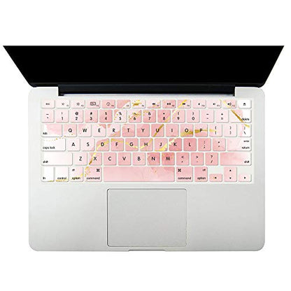 Laptop Case Compatible with MacBook Pro 13 inch with CD-ROM Model: A1278(Old Version 2012/2011/2010/2009/2008), Protective Plastic Hard Shell Case Cover & Keyboard Skin - Pink Marble - color: Pink Marble, size: A1278(Pro 13 w/CD-ROM 2008-2012)