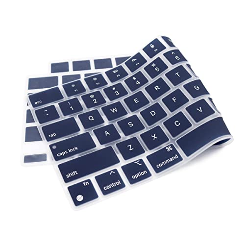 Se7enline Compatible with MacBook Keyboard Cover Skin for Mac Neo & Air 13/15 & Pro 14/16 inch (M5 M4 M3 M2 M1 A18 Pro) 2026/2025/2024/2023/2022/2021 Silicone Waterproof Dustproof Durable,Navy Blue - color: Navy Blue