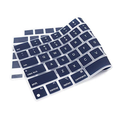 Se7enline Compatible with MacBook Keyboard Cover Skin for Mac Neo & Air 13/15 & Pro 14/16 inch (M5 M4 M3 M2 M1 A18 Pro) 2026/2025/2024/2023/2022/2021 Silicone Waterproof Dustproof Durable,Navy Blue - color: Navy Blue