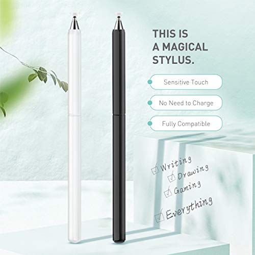 Touch Screen Stylus, Universal High Sensitive & Precision Capacitive Disc Tip Pencil Touch Screen Pen for Apple iPad/Pro/Air/iPhone/Samsung/Galaxy/Tablet/Kindle/Smartphone