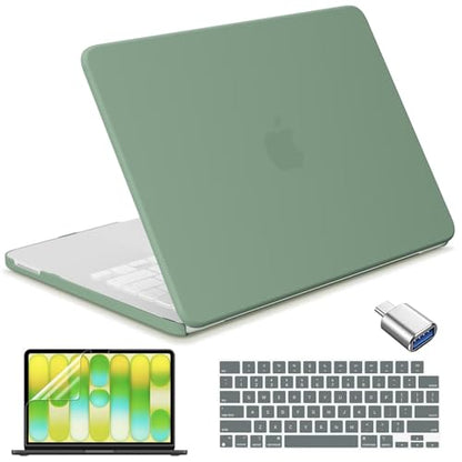 for MacBook Neo 13 inch Case 2026, Ultra-Thin Shockproof Hard Shell Case with Keyboard Cover & Screen Protector for MacBook Neo 13 A3404 A18 Pro Chip, Midnight Green - color: Midnight Green