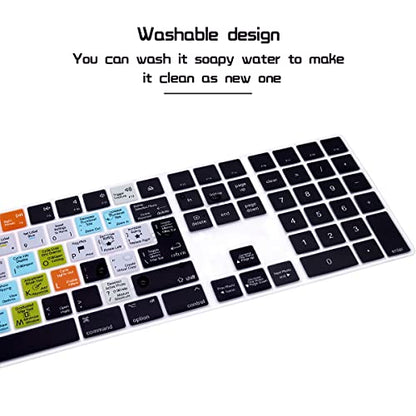 HRH Lightroom Shortcut Hotkey Silicone Keyboard Cover Keypad Skin for Magic Keyboard with Numeric Keypad A1843 MQ052LL/A Released in 2017/2018(US/EU Layout) - color: Hotkey-Lightroom