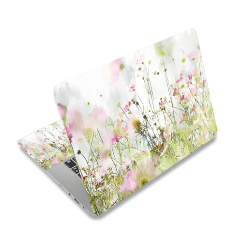 12.1 13 13.3 14 15.4 15.6 Inches Laptop Skin Sticker Decal Universal Vinyl Netbook Sticker Reusable Notebook PC Art Decal Protector Cover, Waterproof & Scratch-Resistant (Flower Theme) - color: Flower Theme