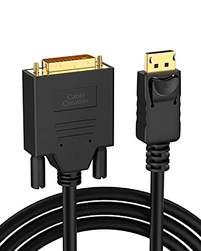 CableCreation Active DisplayPort to DVI Cable, 6Feet DP to DVI-I Cable | Active DisplayPort to DVI Cable, 6FT DP to DVI-I Cord, Eyefinity Support Multi-Screen, Black