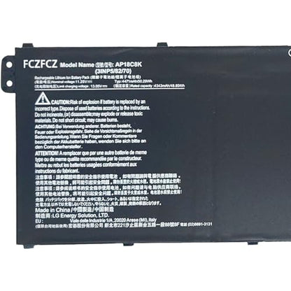 AP18C8K 50.29Wh Battery Replacement for Acer Swift 3 SF314-42 SF314-57 SF314-57G SF314-58 SF314-58G SF314-59 / Aspire 5 A514-54 A514-54G A515-56G / TravelMate P2 TMP215-52 Series 3INP5/82/70