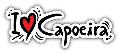 I Love Capoeira Slogan Art Decorative Scrapbooking Sticker Waterproof Vinyl Stickers for Water Bottle, Laptop & Phone Case – 50 Pack