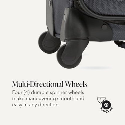 SWISSGEAR Sion Softside Expandable Spinner Luggage Durable Lightweight Travel Suitcase, Dark Grey, 3-Piece Set (Carry-On/Medium/Large) - color: Dark Grey, size: 3-Piece Set (Carry-On/Medium/Large)