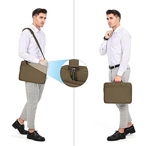 MOSISO 360 Protective Laptop Bag 13.3 inch, 13-14 inch Computer Bag | Compatible with MacBook Air 13 inch/Pro 13 /Pro 14, HP,Dell,Notebook, Laptop Carrying Case with Strap&Handle, Olive Yellow - color: Olive Yellow, size: 13.3 inch