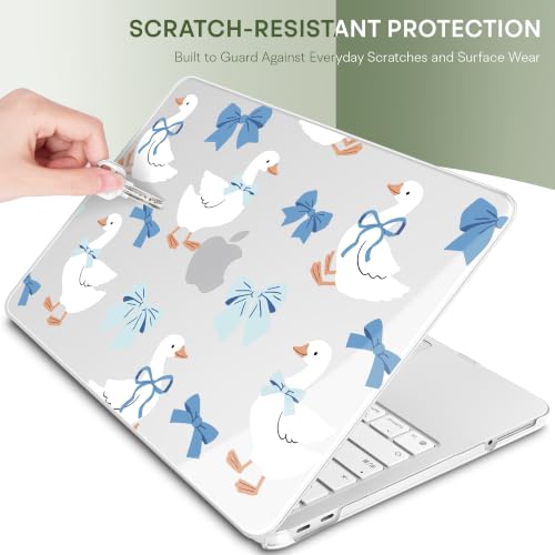 May Chen Compatible with MacBook Neo 13 inch Case 2026 Model A3404, Plastic Hard Shell,Keyboard Cover,Screen Protector,Dust Plug, for MacBook Neo 13" with A18 Pro Chip,Cute Geese - color: Cute geese