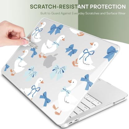 May Chen Compatible with MacBook Neo 13 inch Case 2026 Model A3404, Plastic Hard Shell,Keyboard Cover,Screen Protector,Dust Plug, for MacBook Neo 13" with A18 Pro Chip,Cute Geese - color: Cute geese