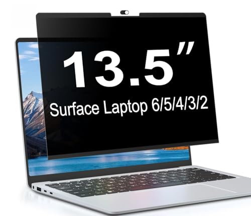 Magnetic Privacy Screen for 13.5 Inch Microsoft Surface Laptop 5, Removable Anti Glare Surface Laptop 13.5 Screen Protector, Blue Light Filter, Anti Spy Easy Install - size: Surface laptop 5 13.5 Inch