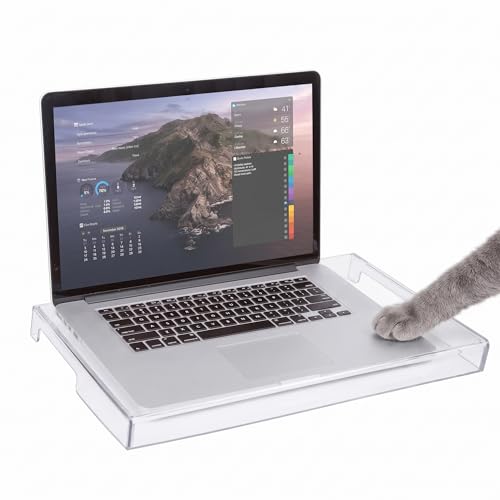 ABOOFAN Clear Acrylic Keyboard Dust Cover, Anti-Cat Waterproof Protective Case for Laptop & Mechanical Keyboards 15.74x10.43 Inch - size: 40X26.5X4CM