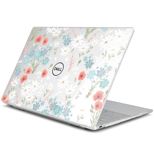 Batianda Daisy Meadow Case for Dell XPS 13 Laptop 2024 2025 | Fits Model 9340/9345/9350 13.4" Display, Lightweight Slim Hard Shell Protection for Girls, Students and Soft Style Users - color: Cute Daisy