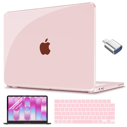 CISSOOK for MacBook Neo 13 inch Case A3404 Crystal Blush Release 2026 | 5in1 Set Hard Shell Case, A18 Pro Chip, Keyboard Cover, Screen Protector, Scratch Resistant, Ultra-Thin, for Office & Travel - color: Crystal Blush
