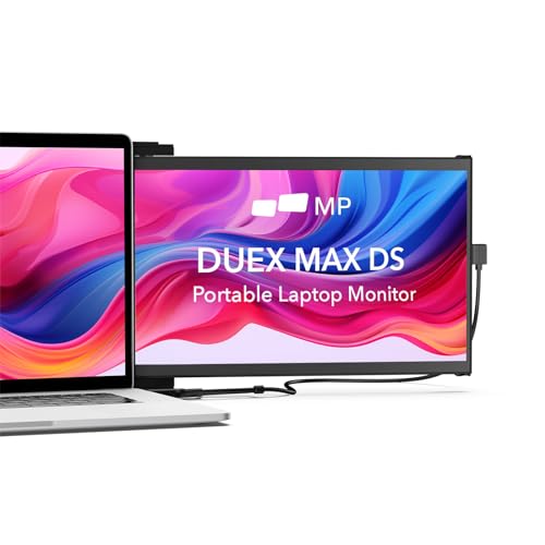 Mobile Pixels Duex Max DS 14.1'' Laptop Monitor Extender, Full HD FHD 1080P Portable Monitors,USB Type-C/HDMI Port for 14-17 '' Laptop, Compatible with Windows/Mac/Android/Switch(Dual Monitor) - size: 14.1-inch