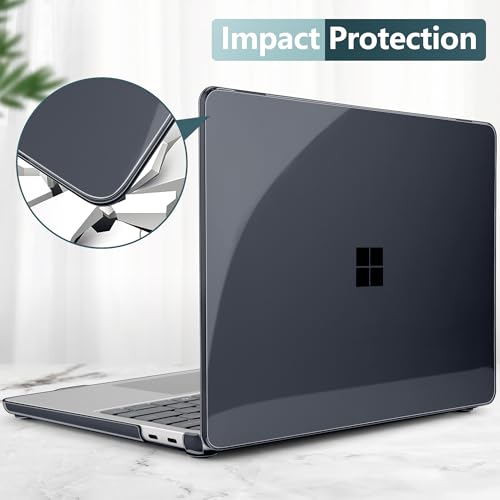 Batianda Case for Microsoft Surface Laptop 13 inch 2025-2026, Crystal Black | Fits Model 2095, Lightweight Slim Hard Shell with Scratch-Resistant Protection, Easy Installation, Precision Fit - color: Black
