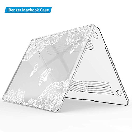 IBENZER Compatible with 2025 2024 M2 MacBook Pro 13 Inch Case 2025-2016 M1 A2338 A2289 A2251 A2159 A1989 A1706 A1708, Hard Shell Case & Keyboard Cover for Mac Pro 13, Lace, T13LACE+1A - color: Lace