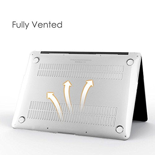 Fintie Case for MacBook Air 13 Inch - Fits Previous Generations A1466 / A1369 (Not Fit MacBook Air 13 with Touch ID A2337 (M1) / A2179 / A1932), Slim Snap On Hard Shell Protective Cover, Crystal Clear