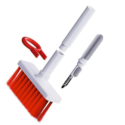 5 in 1 Keyboard and Earphone Cleaning Kit - Soft Brush Pen for AirPods, Phone, Camera, Laptop - Metal, Multicolor