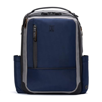 Travelpro Altitude Slim Expandable Travel Laptop Backpack 20-24L, 16 Inch - color: Stellar Navy/Grey