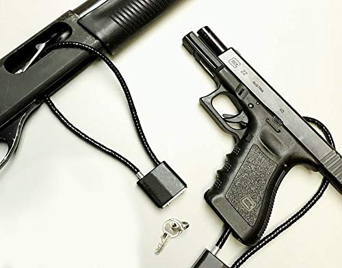 Mind and Action California DOJ-Approved Keyed 15'' Cable Gun Lock 3-Pack