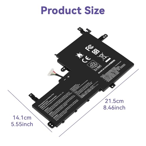 B31N1842 0B200-03440000 Laptop Battery Replacement for ASUS VivoBook S15 X513EA X513EP X513EQ X513IA X531F X531FA K531 K531F K513EA K513EQ F513EA F513EP S513EA S513EP S513EQ K531FA X531FL S531F - size: 8.46*5.55*0.24inch B31N1842