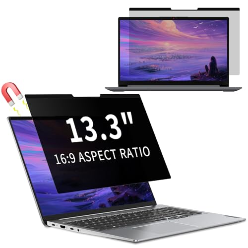Removable Magnetic Privacy Filter for 13.3 inch 16:9 Anti Spy Anti-Glare Laptop Monitor Screen Protector, Blue Light Blocking Film for Notebook 13.3''（300 * 176） mm - size: 13,3 Zoll 16:9