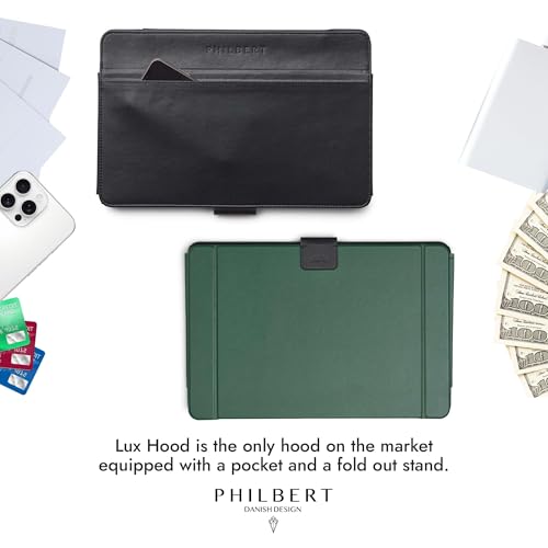 4-in-1 Laptop Screen Shade – Original Lux Hood – Sun, Privacy, Heat & Contrast Protection, Freestanding with Pocket, Fits 15–16” MacBook & PC, Patented, Green - color: Green, size: 15-16in