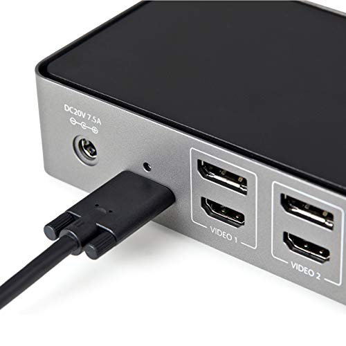 StarTech USB-C/A Triple 4K 60Hz HDMI DP Dock for MacBook Pro/Air M1-M4, 85W | MacBook Air, Windows, macOS and ChromeOS, 4x USB-A, 2x USB-C 10Gbps, BC 1.2 fast-charge, K-Slot, VESA mountable - style: 3 x DP & HDMI|85W PD