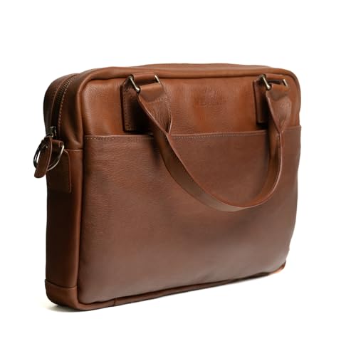 Full Grain Leather Briefcase | Elegant Handmade Leather Briefcase for Men, Perfect for Work and Business.