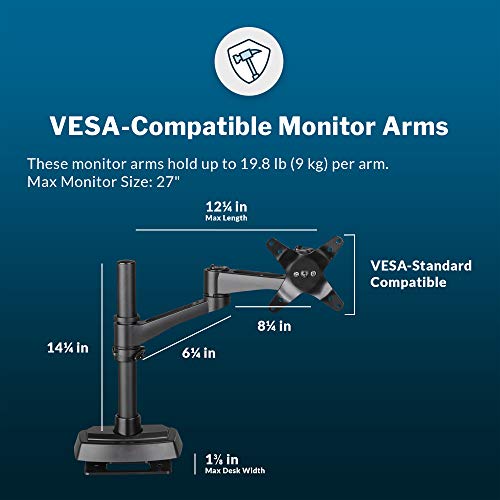 Vari Dual Monitor – 180 Degree – Black - style: Dual Monitor
