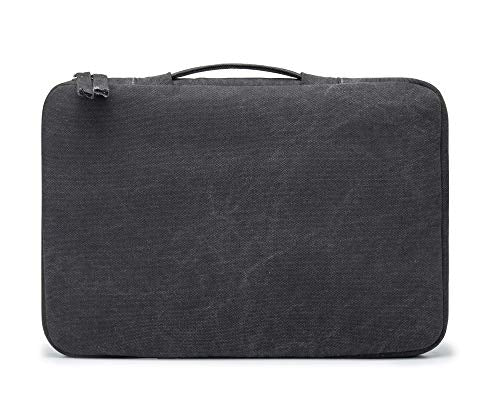 Kinmac 360° Heavy Duty Protective Laptop Sleeve Case Bag Cover with Handle for MacBook Air 13 inch,iPad Pro 13 inch and 13.3 inch HP,Dell,Lenovo,Asus,Acer Laptop (Grey Canvas) - color: Grey, size: 12 inch-13.3 inch