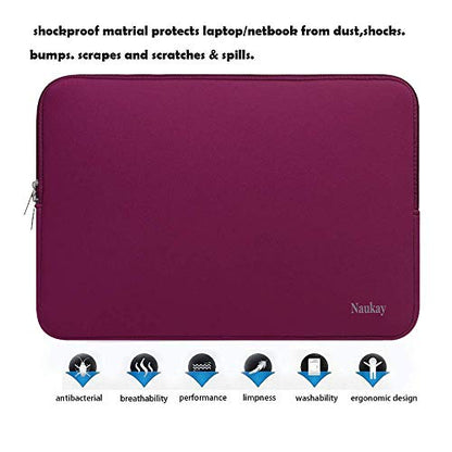 Laptop Sleeve,13-13.3 Inch Resistant Neoprene Laptop Sleeve/Notebook Computer Pocket Case/Tablet Briefcase Carrying Bag Compatible with MacBook Pro,MacBook Air,Notebook Computer-(Wine Red) - color: red, size: 13.3 inch