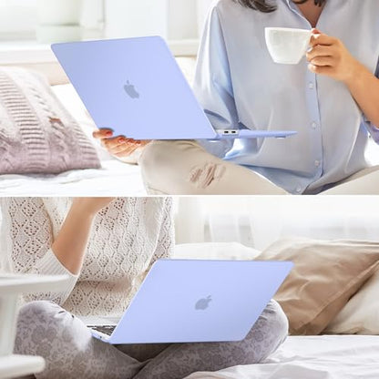 May Chen Compatible with MacBook Air 13 inch Case 2021 2020 2019 2018 Model: M1 A2337 A2179 A1932, Plastic Matte Hard Shell Case for MacBook Air 13 inch with Retina Display Fits Touch ID, Airy Blue - color: Airy Blue