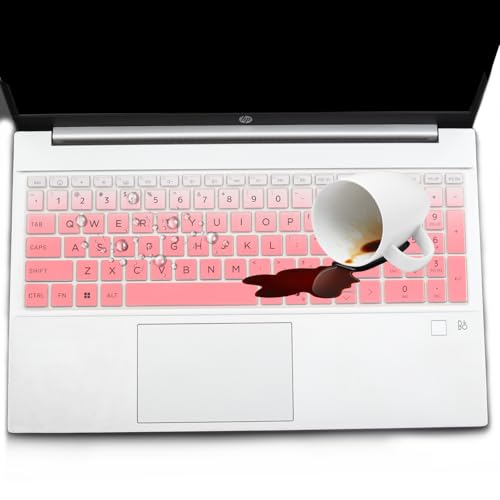 Keyboard Cover for HP 15.6" Laptop 15-fc 15-fd 15t-fd000/fd100 15-fd0123dx 15-fd0127dx 15-fd0023dx 15-fd0005dx 15-fd0130wm 15-fd1008cl 15-fd0107dx 15-fd0083wm 15-fd0335nr 15-fd0131wm 15-fd1155cl - color: Ombrepink