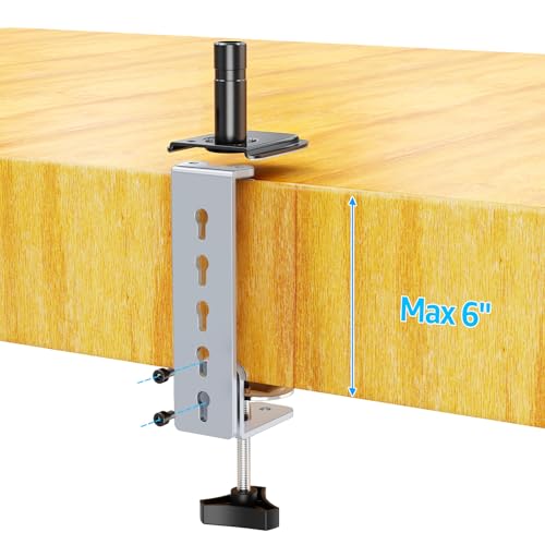 Freelift Desk C-Clamp Extension for Max 6 inch Thick Desktops, Monitor Mount C-Clamp Base, Fits MU8011B/MU8012B/MU8013B/MU8014B/MU8011W/MU8012W/MU8013W/MU8014W, Black